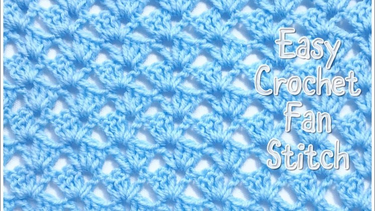 Easy crochet fan stitch #45