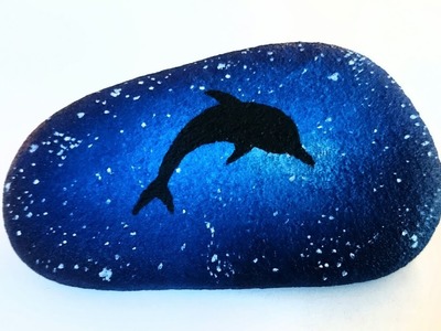 ????EASY Night painting of dolphin -- Silhouette painting -- Acrylic painting