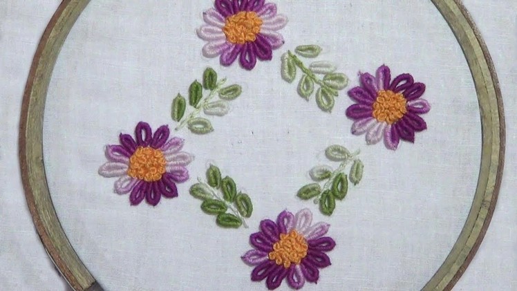 Hand Embroidery : Design of Bullion Stitch
