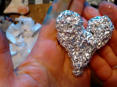 Hearts from Recycled.Upcycled Tin Foil alá Ilene McInnes ~ DancesWithPitBulls ~