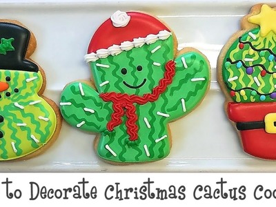 How to Decorate a Christmas Cactus Cookie