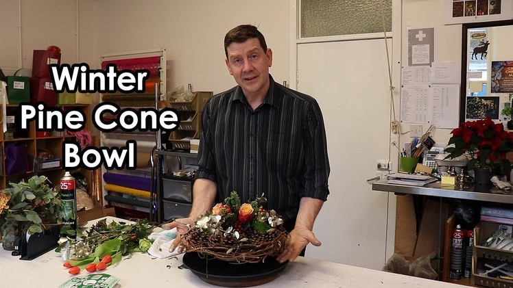 How To Make A Winter Pine Cone Bowl Arrangement