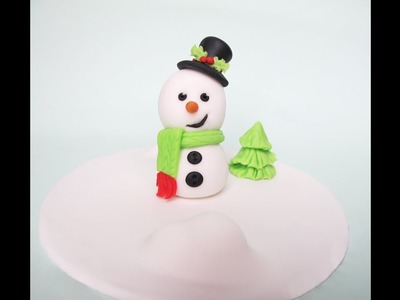 How to Make an Easy Snowman | Christmas Cake\Cupcake Topper