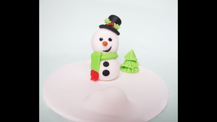 How to Make an Easy Snowman | Christmas Cake\Cupcake Topper