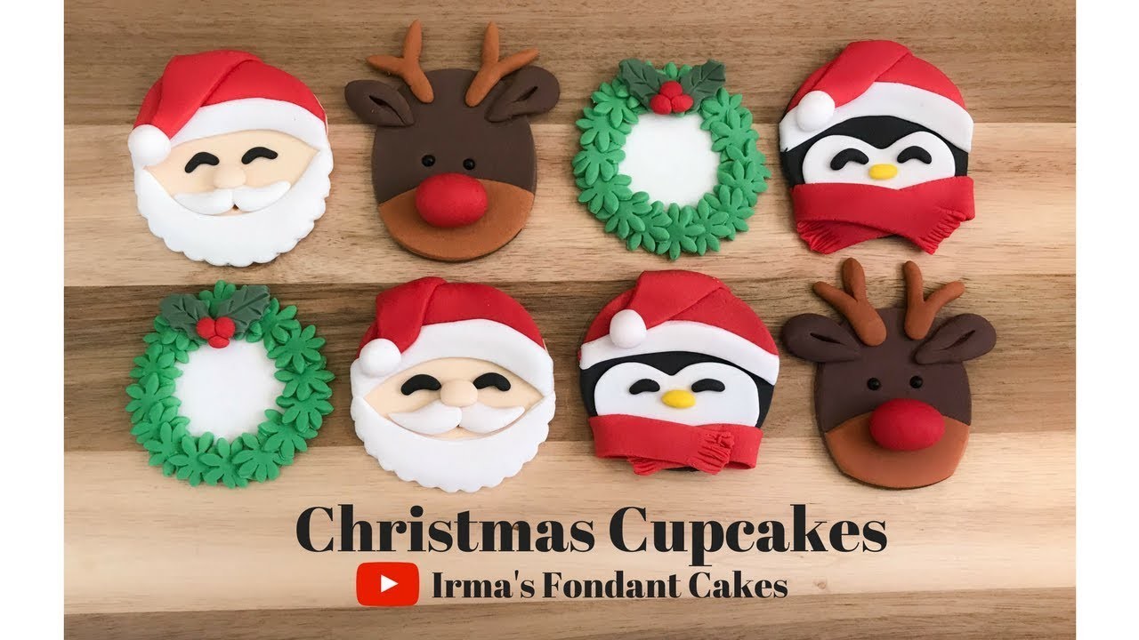 How to make Christmas Cupcakes | Irma's Fondant Cakes (3 mins)