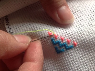 How to stitch a triangle on your paj ntaub.
