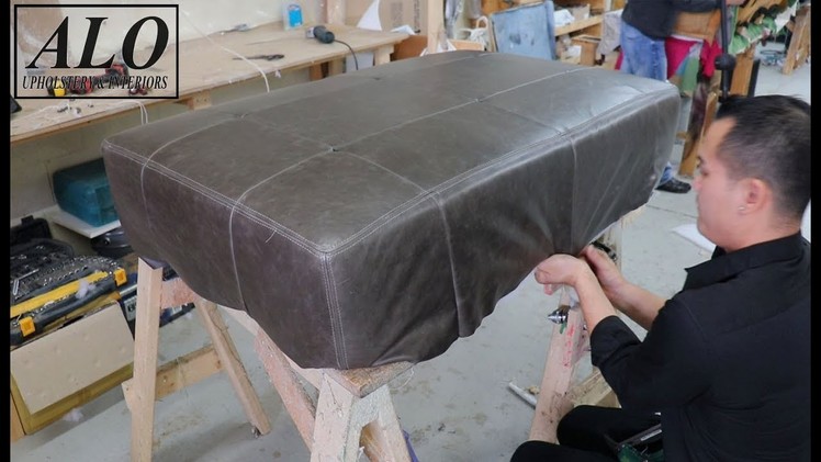 HOW TO UPHOLSTER A TUFTED OTTOMAN - ALO Upholstery