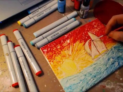 Inspiration ~ Sail Away - My Artful Journeys Week #24  Alcohol Ink on Tile