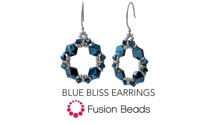 Learn how to create the Blue Bliss earrings by Fusion Beads