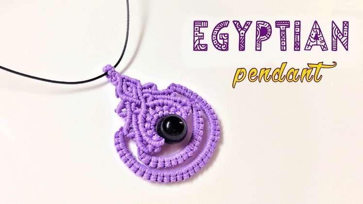 Macrame tutorial for pendant: The Egyptian style - elegant DIY craft idea