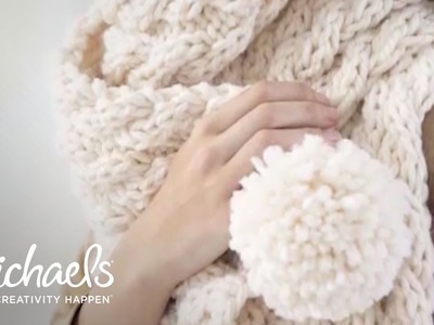 Make an Easy Cable Knit Scarf | Michaels
