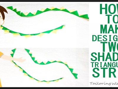Make Double Shaded Triangular Strips For Designer Neck.Sleeves | Easy Making - Tailoring With Usha