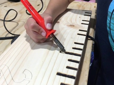 Making A Wood Burned Growth Chart Ruler