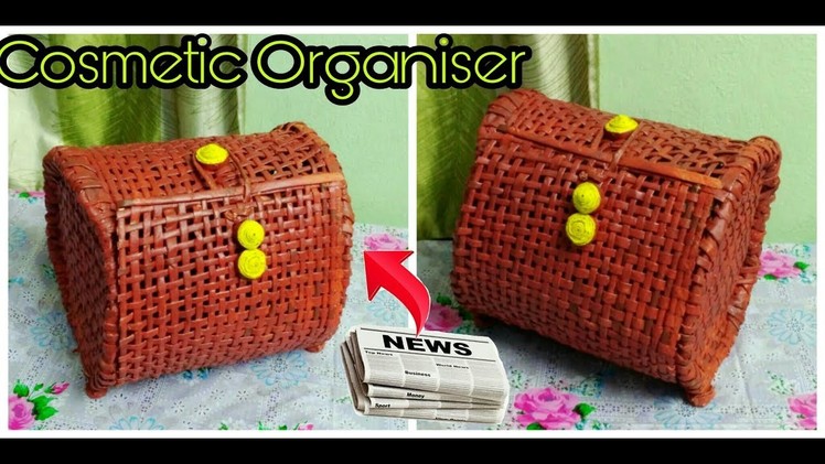 Newspaper cosmetic organiser. Accessory Organiser | Best out of waste