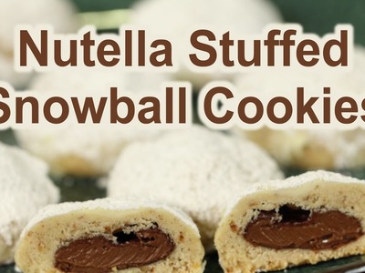 Nutella stuffed Snowball Cookies | Mexican Wedding Cookies | Rockin Robin Cooks