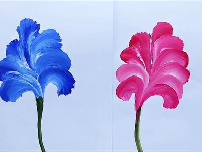 One Stroke Painting- Flowers for beginners