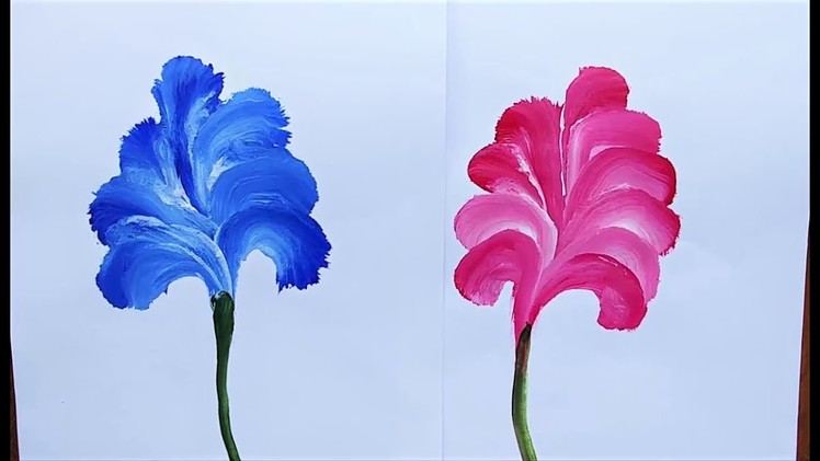 One Stroke Painting- Flowers for beginners