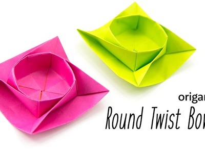 Origami Round Twist Box. Bowl Tutorial · Paper Kawaii