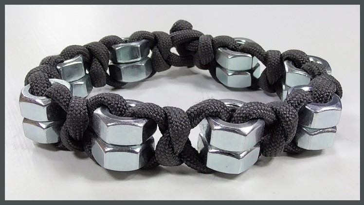 Paracord Bracelet: "Double Hex Nut And Snake Knot" Bracelet Design Without Buckle