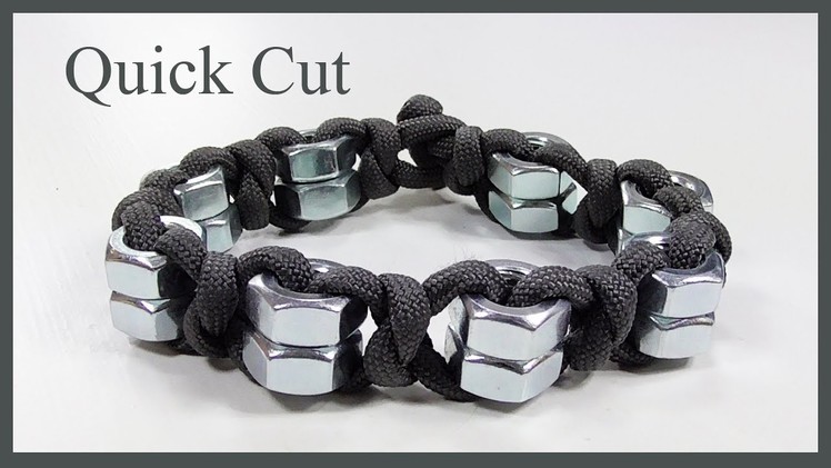 Paracord Bracelet: Double Hex Nut And Snake Knot Bracelet Design - Quick Cut