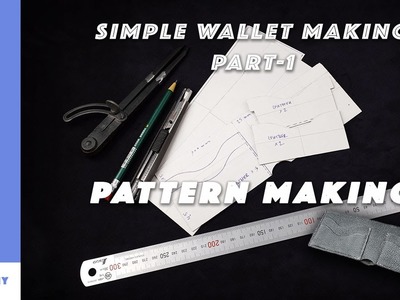 Pattern making.simple wallet making part 1