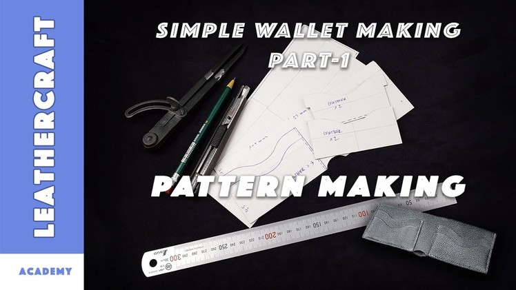 Pattern making.simple wallet making part 1