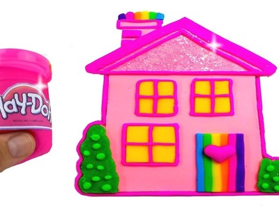 Play Doh Making Colorful Baby Doll House Disney Princess Super Glitter Dresses Learn Colors