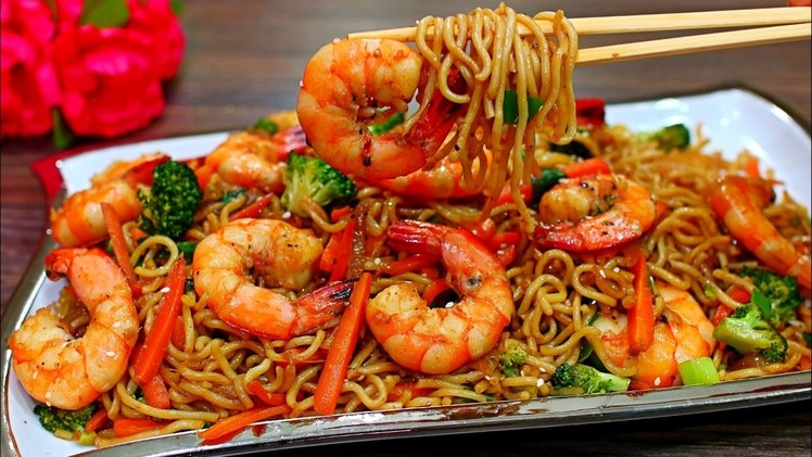 Shrimp and Vegetable Stir Fry Noodles Recipe (BETTER THAN TAKE OUT Shrimp stir fry noodles)