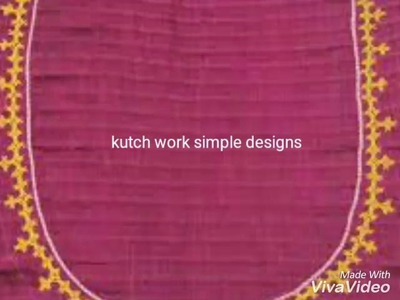 Simple kutch work designs on blouses