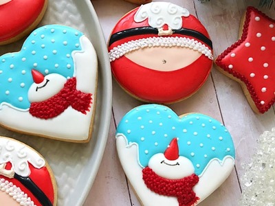 Snowman and Santa (Santa's belly) Cookies ????????