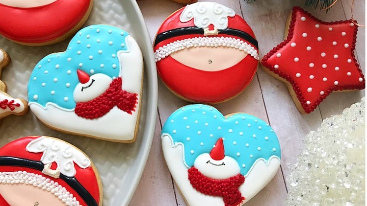 Snowman and Santa (Santa's belly) Cookies ????????
