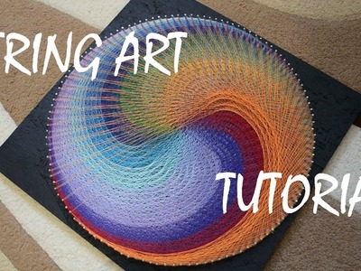 STRING ART TUTORIAL | TIMELAPSE | geometric hypnotizing picture