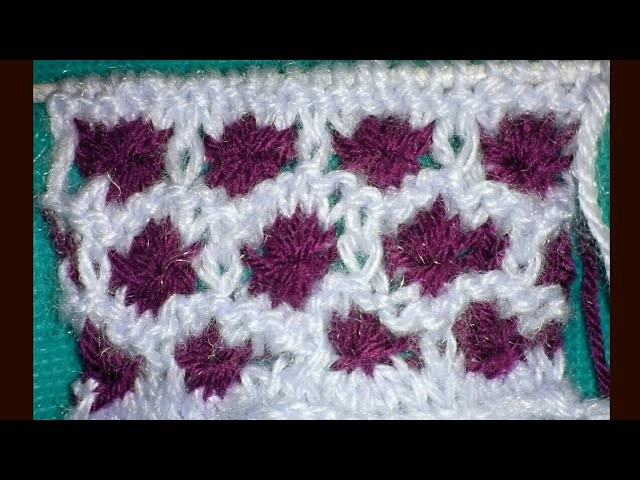 Sweater ki bunai in hindi |double color sweater design 2017