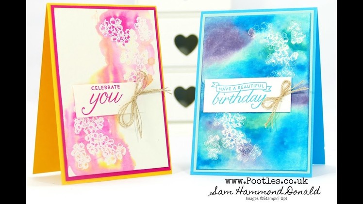 Watercolour Dripping with Stampin' Up! Reinkers