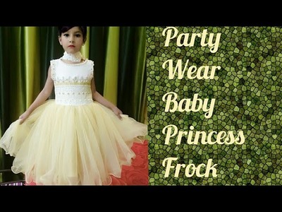 Baby princes frock cutting and stitching. and decoration. 