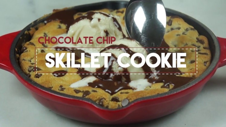 Chocolate Chip Skillet Cookie | Clean Eats #FoodbeastFamily