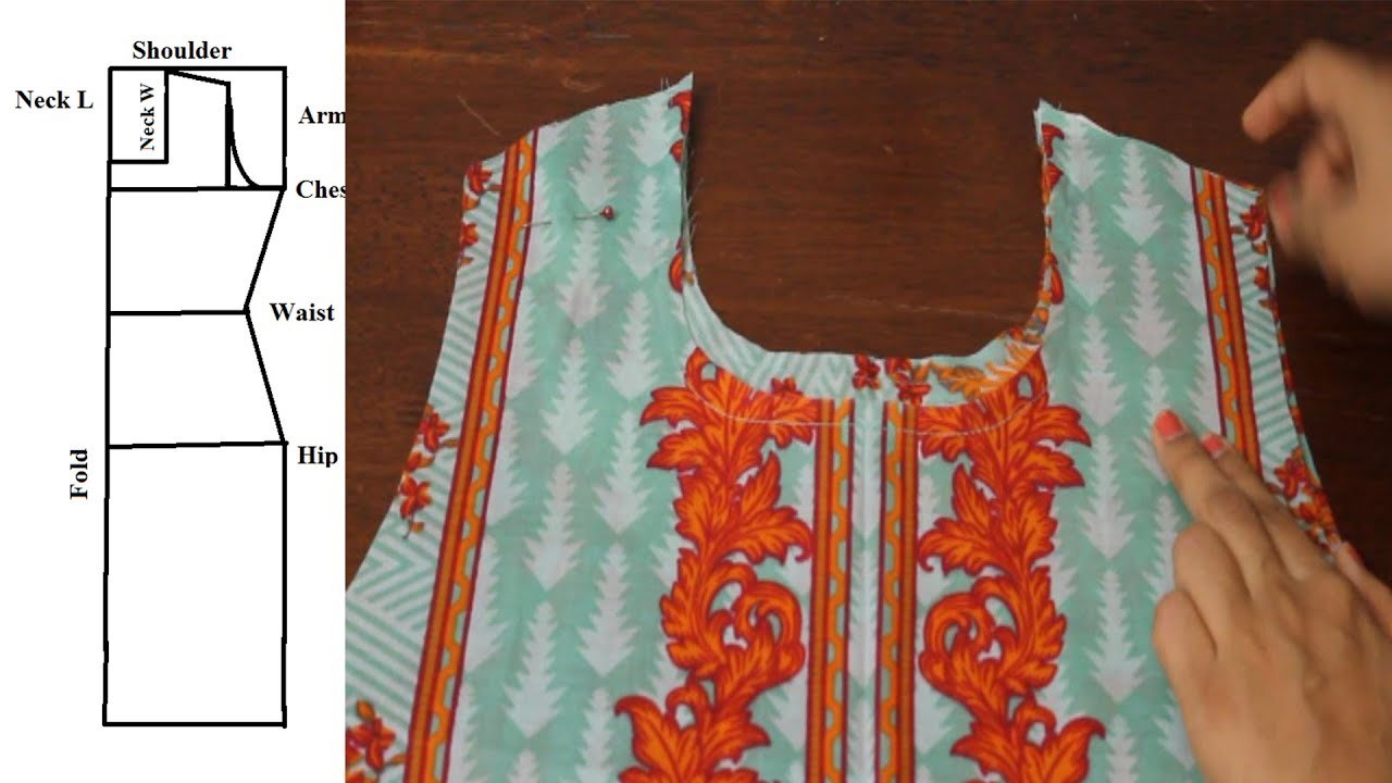 churidar cutting pattern