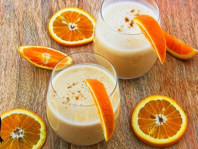 Creamy 2 Minute Orange Banana Breakfast Smoothie - Dairy Free Recipe!