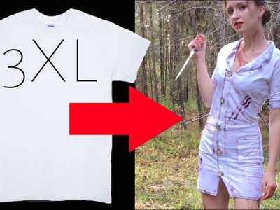 DIY: Silent Hill Nurse from T-SHIRT! NO SEWING!! ➻4A