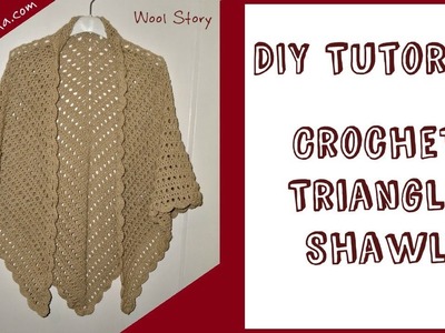 DIY Tutorial - Crochet Triangle Shawl (Heklani šal.marama)