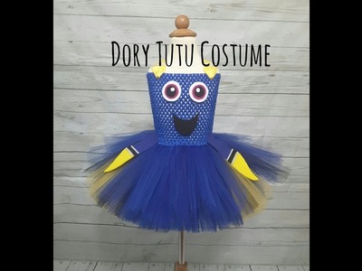 Dory Halloween Tutu Costume | DIY no sew tutu | Dory Tutu