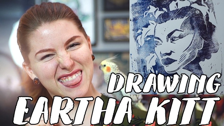 Drawing Catwoman Eartha Kitt. Rad Art with Beth Be Rad | Snarled