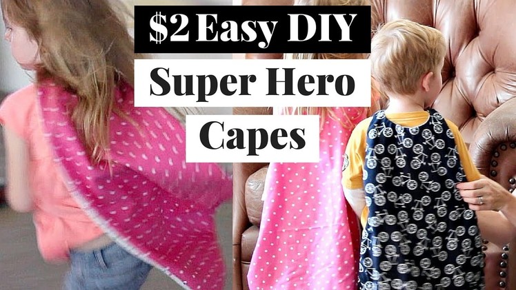 Easy, Quick, & Cheap Superhero Cape | Superhero Cape Tutorial