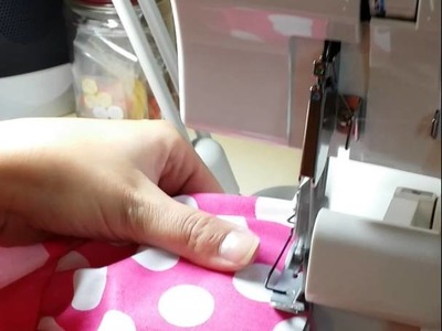 Finishing a rolled hem on a serger