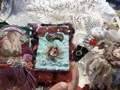 Gypsy Fabric Tea Bag Mini - Using Goodies from my friends