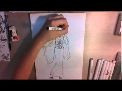 How to draw a yukata girl speed drawing #5