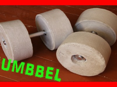 How To Make Homemade Weights ( DIY Dumbbell )