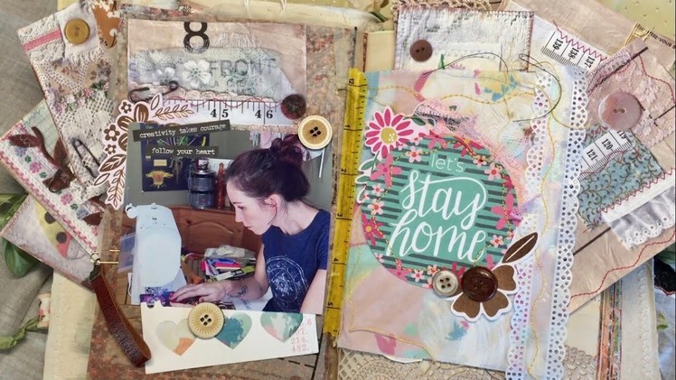 Junk Journal with me. a tribute to sewing  | I'm A Cool Mom