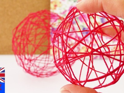 MAKE YOUR OWN STRING BALL USING A BALLOON! Decorate your room for spring!