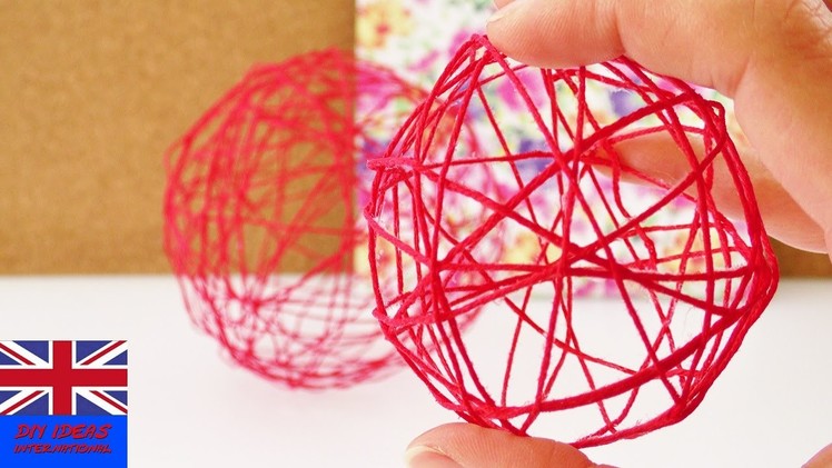 MAKE YOUR OWN STRING BALL USING A BALLOON! Decorate your room for spring!